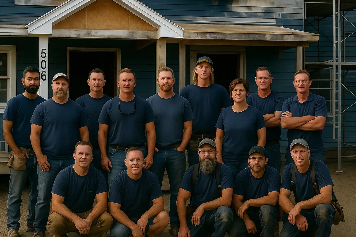 Illustration Of Remodeling Team